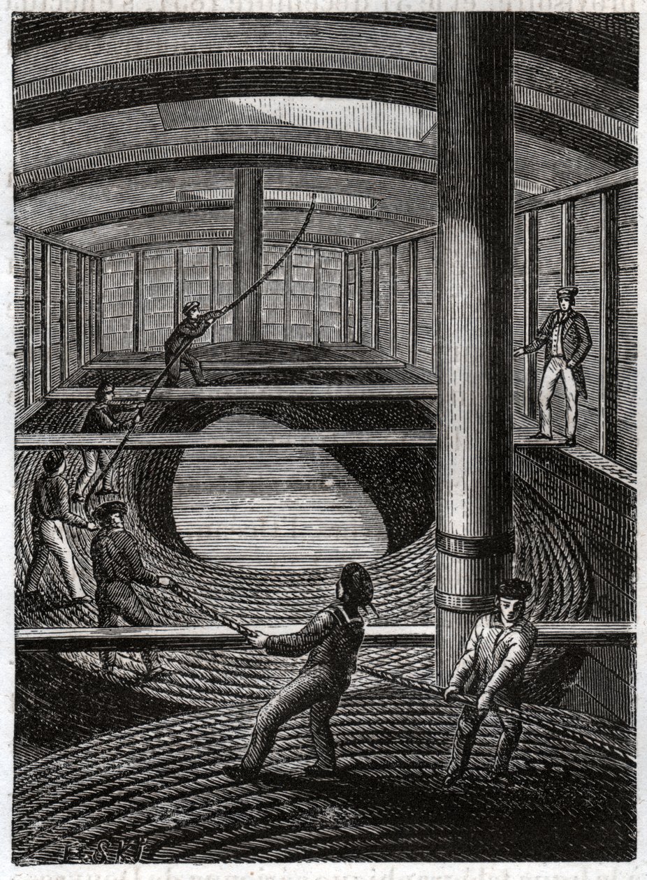 Telegrafia kablowa sous marin. Telegraficzny kabel podmorski. autorstwa Frederick (attr. to) Barnard