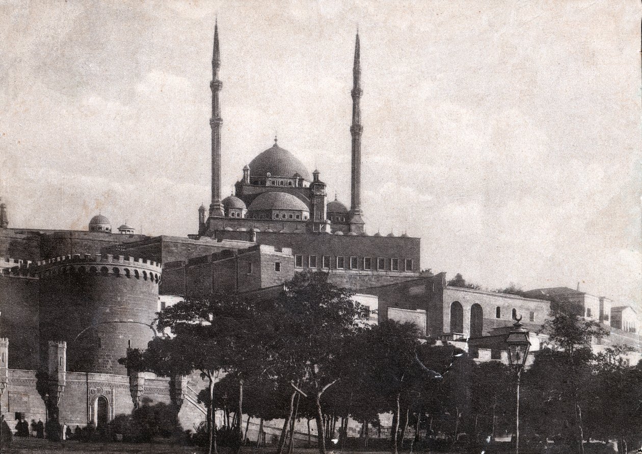 Kair, cytadela Saladyna (Egipt). ok. 1920 (zdjęcie czarno-białe) autorstwa . .