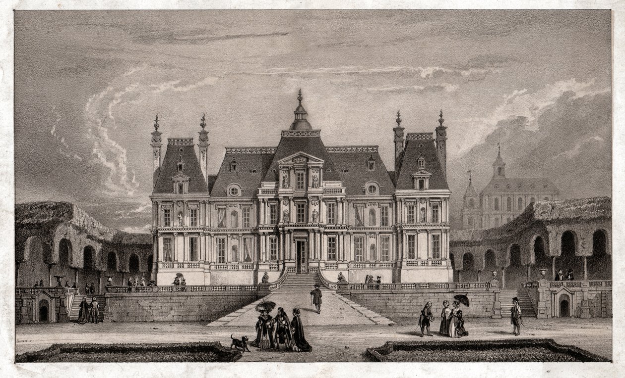 Zamek Maison Lafitte, ok. 1850 (rycina) autorstwa . .