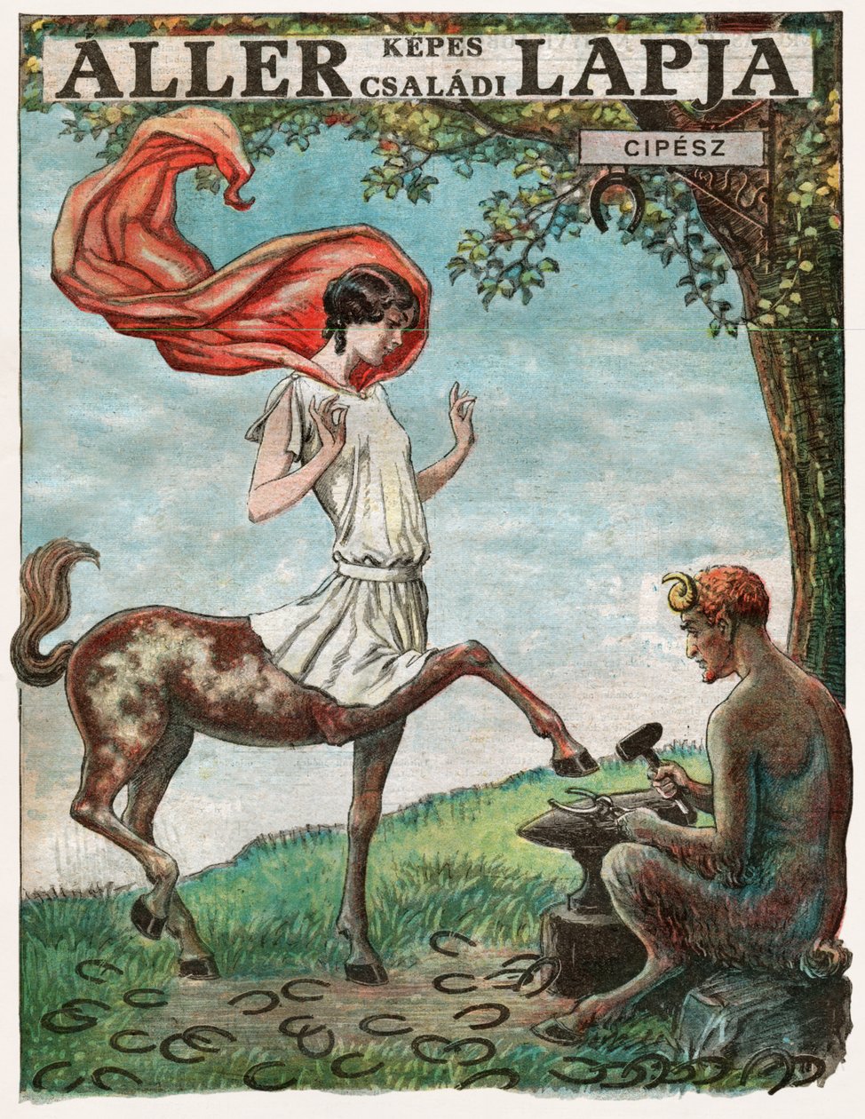 Kobieta centaur autorstwa . .