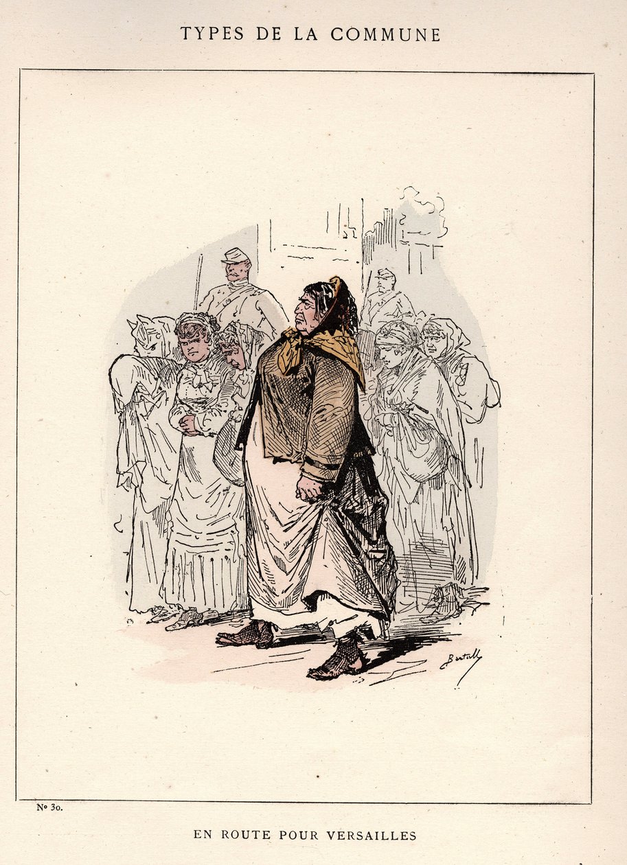 Komuna Paryża: kostium EN ROAD POUR VERSAILLES (30) w „” Les Communeux autorstwa Frederick (attr. to) Barnard