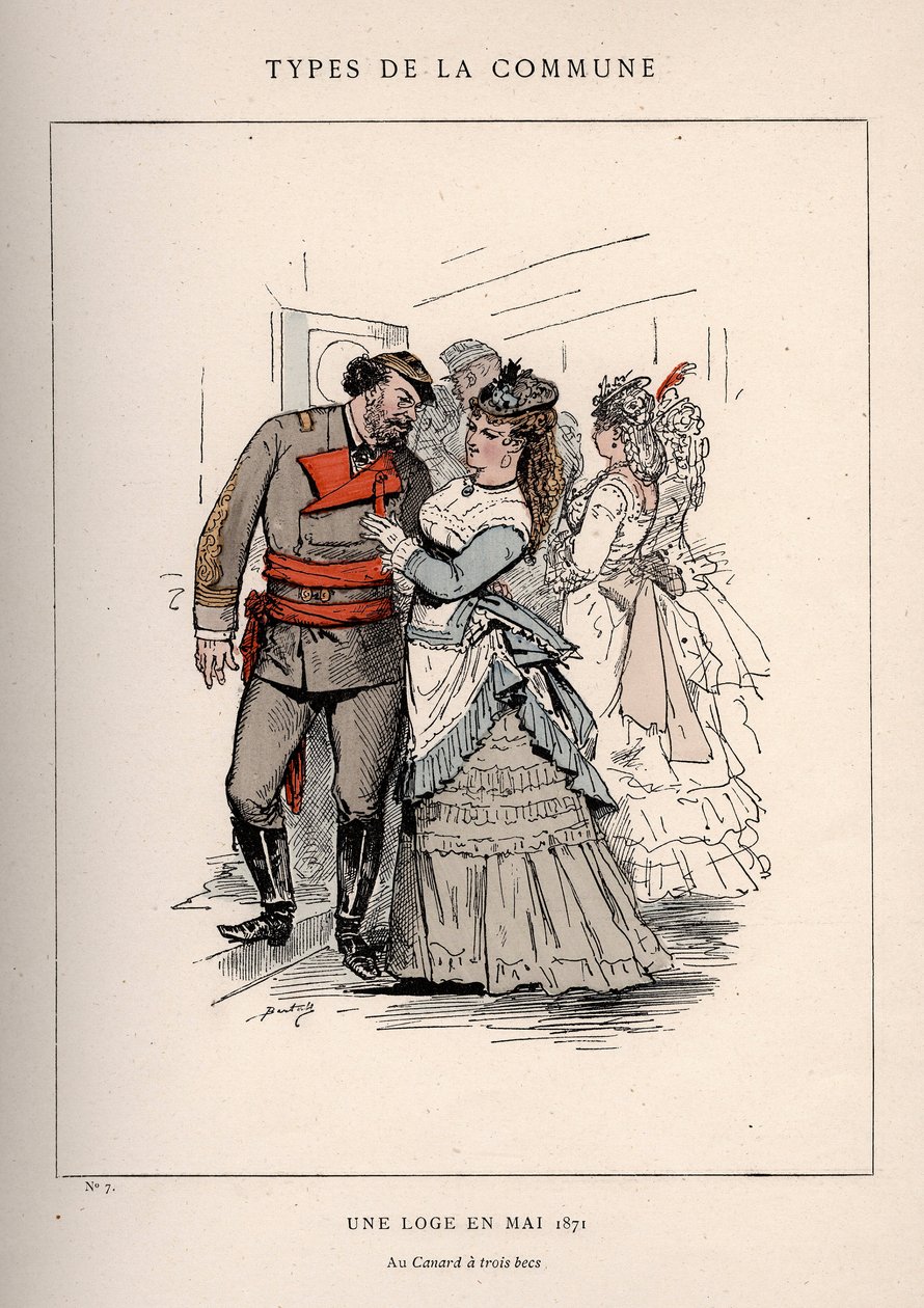 Komuna Paryska: kostium UNE LOGE EN MAJ 1871 (7) w „” Les Communeux autorstwa Frederick (attr. to) Barnard