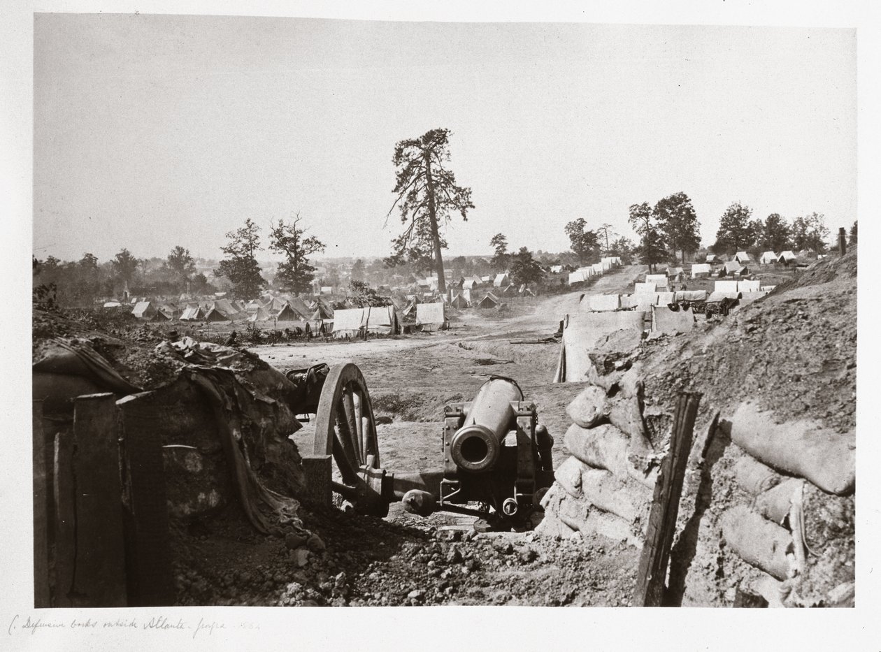 Konfederackie fortyfikacje przed Atlantą, Georgia, USA autorstwa Ferdinand Georg Waldmuller