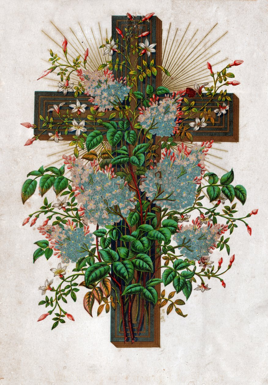 Krzyż Jezusa Chrystusa, ok. 1910 (litografia) autorstwa . .