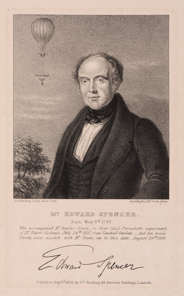 Edward Spencer, angielski prawnik i aeronauta autorstwa Frederick (attr. to) Barnard