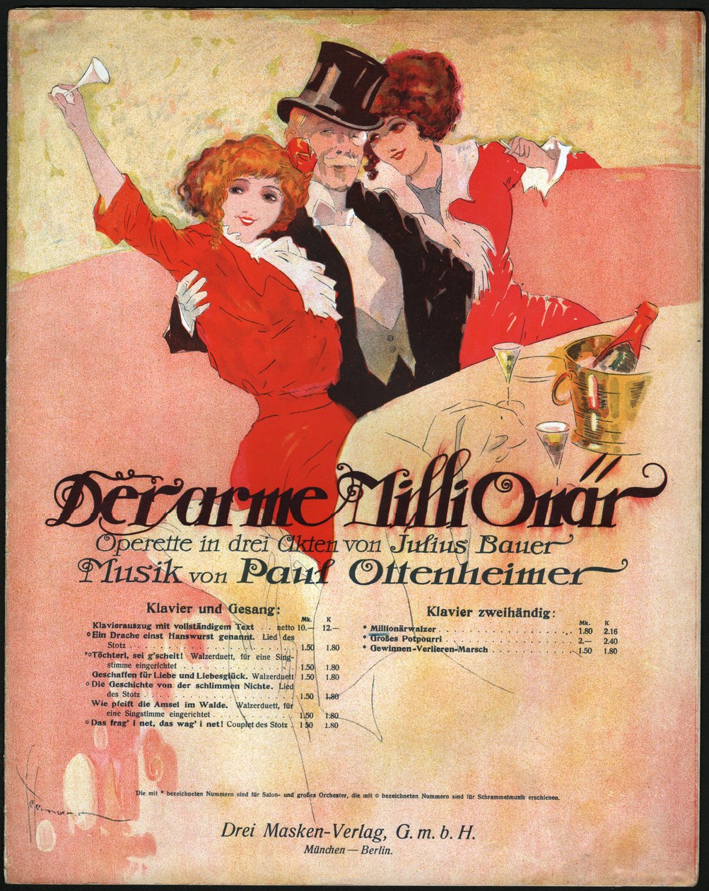 Elegancki mężczyzna otacza ładne kobiety w Belle Epoque. ok. 1913 (ilustracja) autorstwa . .