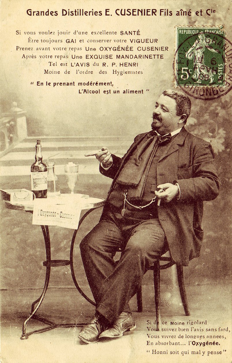 „Z umiarem alkohol jest pożywieniem” autorstwa Frederick (attr. to) Barnard