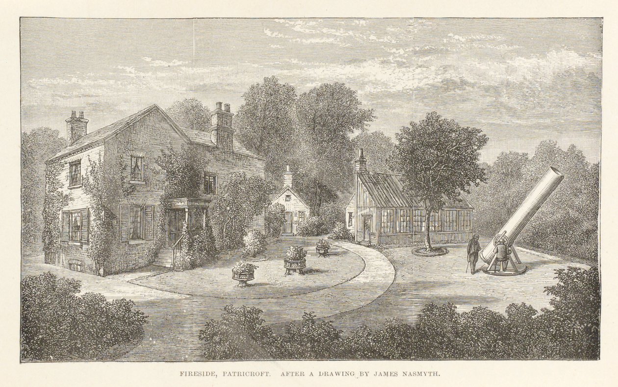 „Fireside, Patricroft” wg rysunku Jamesa Nasmytha, ok. 1840 autorstwa Frederick (attr. to) Barnard