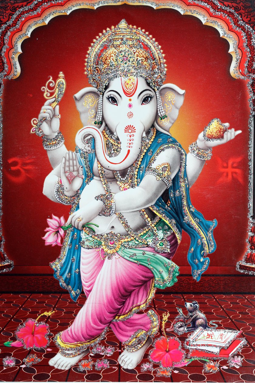 Ganesha lub Ganapati: hinduski bóg z głową słonia. autorstwa . .