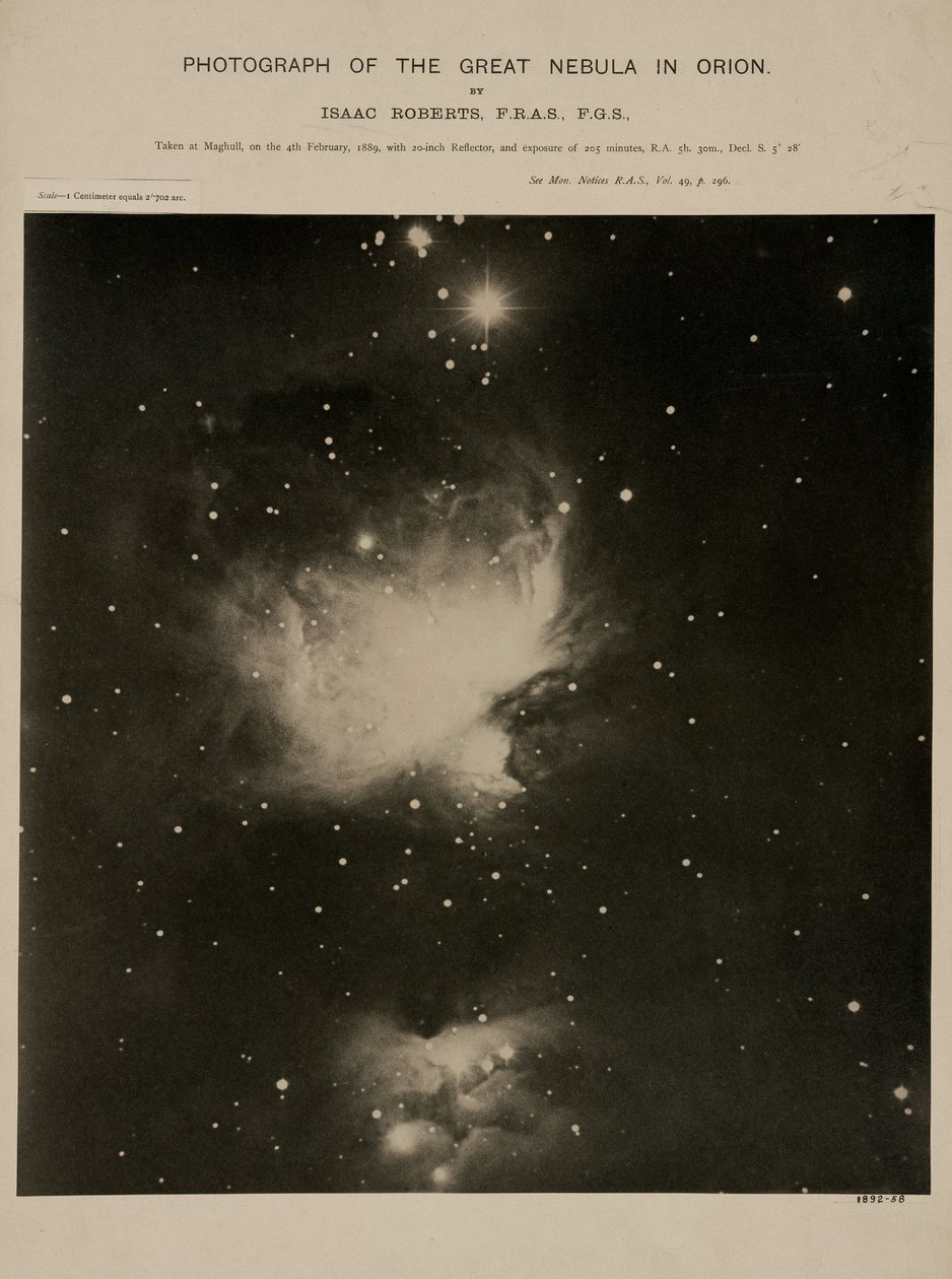 Wielka Mgławica Oriona (M42), 4 lutego 1889 autorstwa John Pardon