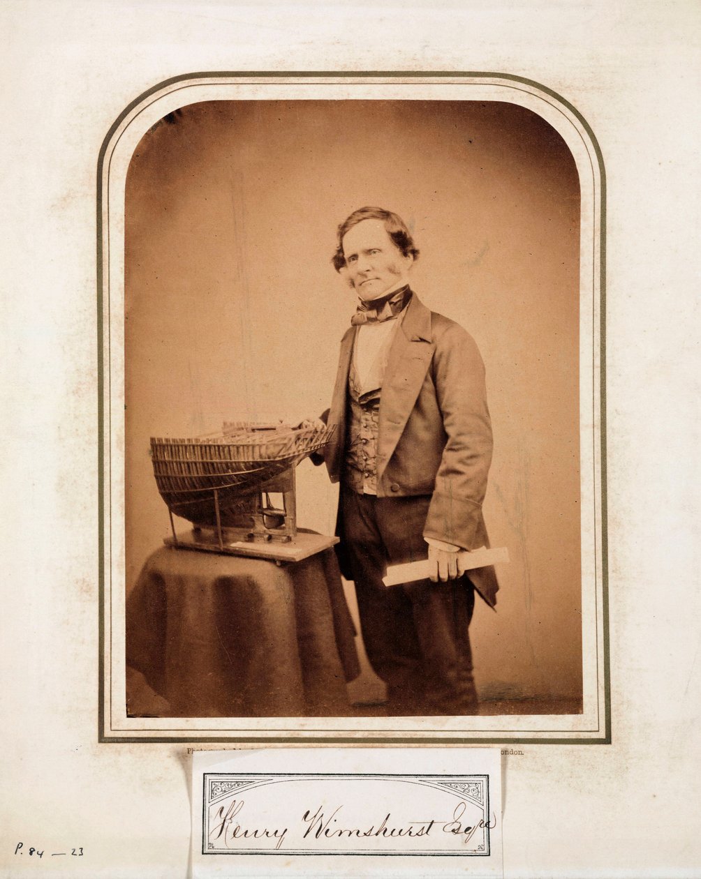 Henry Wimshurst, angielski inżynier autorstwa Ferdinand Georg Waldmuller
