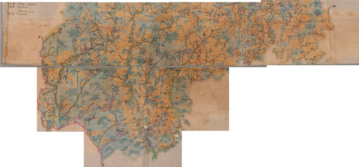 Mapa rejonu kirzachskiego (PGM 1 wiorst) 1780 - 1790 autorstwa неизвестны