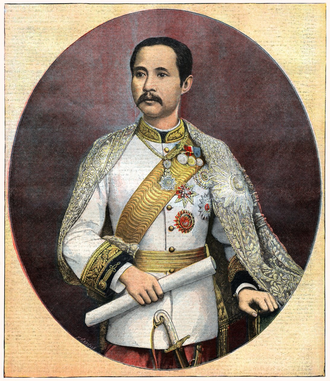 Król Rama V autorstwa . .