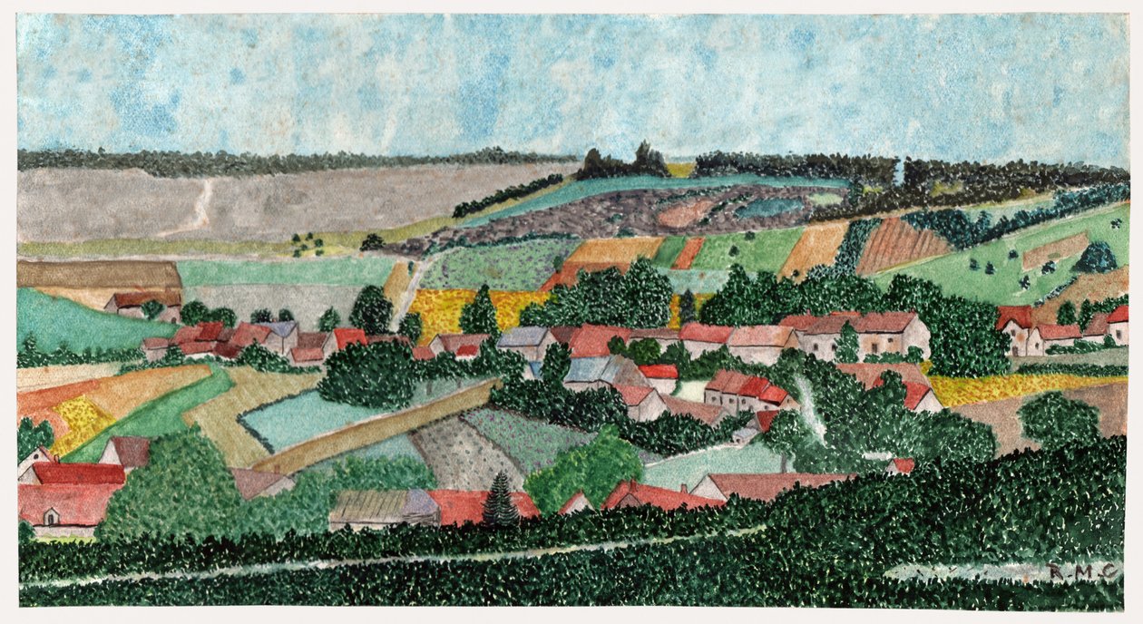 Krajobraz we francuskiej wsi, ok. 1950 autorstwa . .