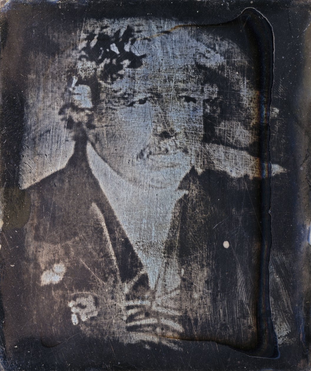 Louis Jacques Mande Daguerre, francuski pionier fotografii, ok. 1840 autorstwa Frederick (attr. to) Barnard