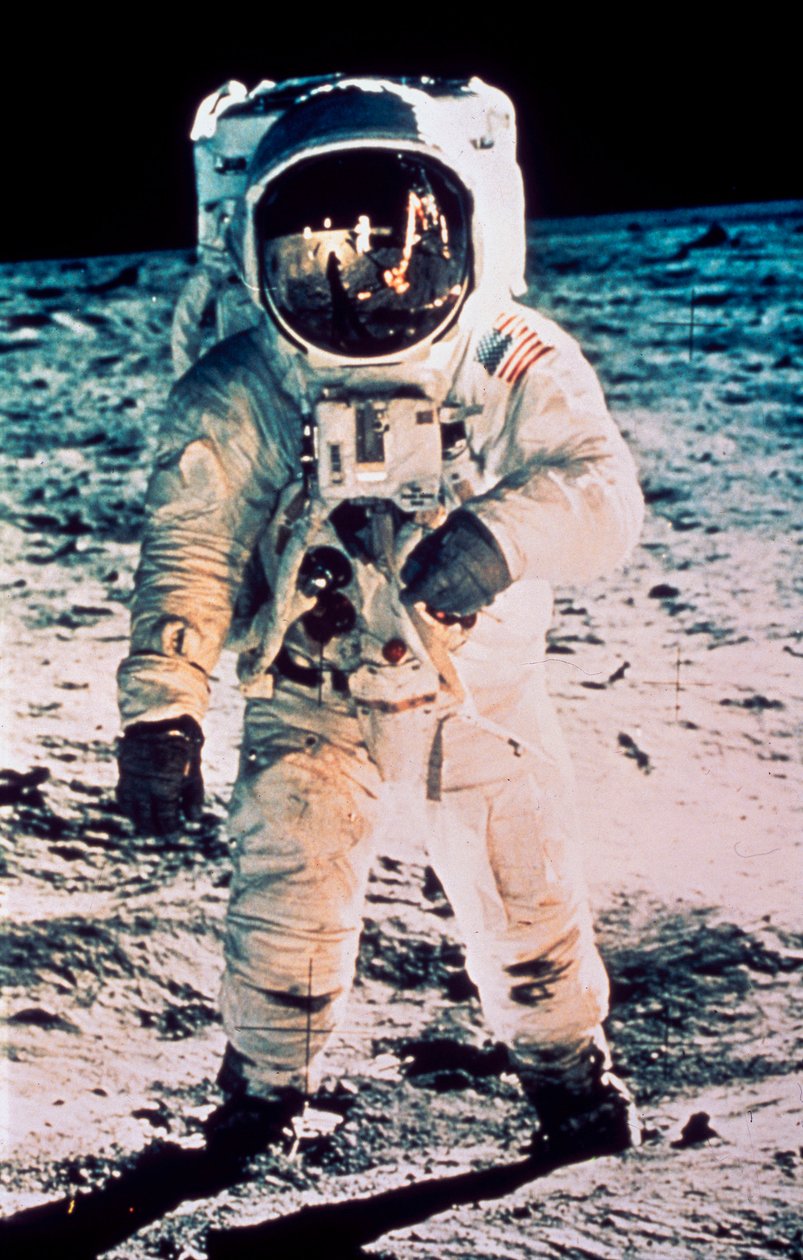 Załogowy lot kosmiczny, USA, Apollo 11 Edwin ÔBuzzÕ Aldrin na Księżycu autorstwa Ferdinand Georg Waldmuller