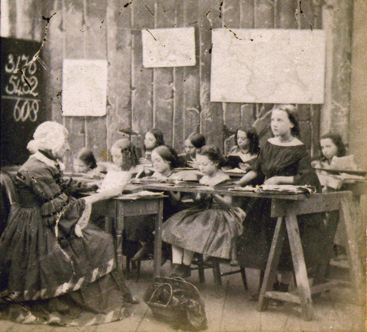 Lekcja matematyki, ok. 1890 (zdjęcie) autorstwa Frederick (attr. to) Barnard