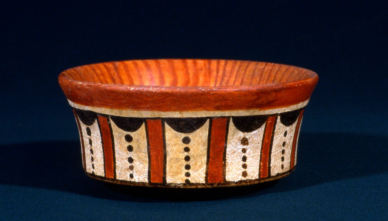 Naczynie pogrzebowe Majów z Tikal, Gwatemala, okres późnego klasyku, ok. 600-900 ne (ceramika) autorstwa Hippolyte Lalaise Devéria