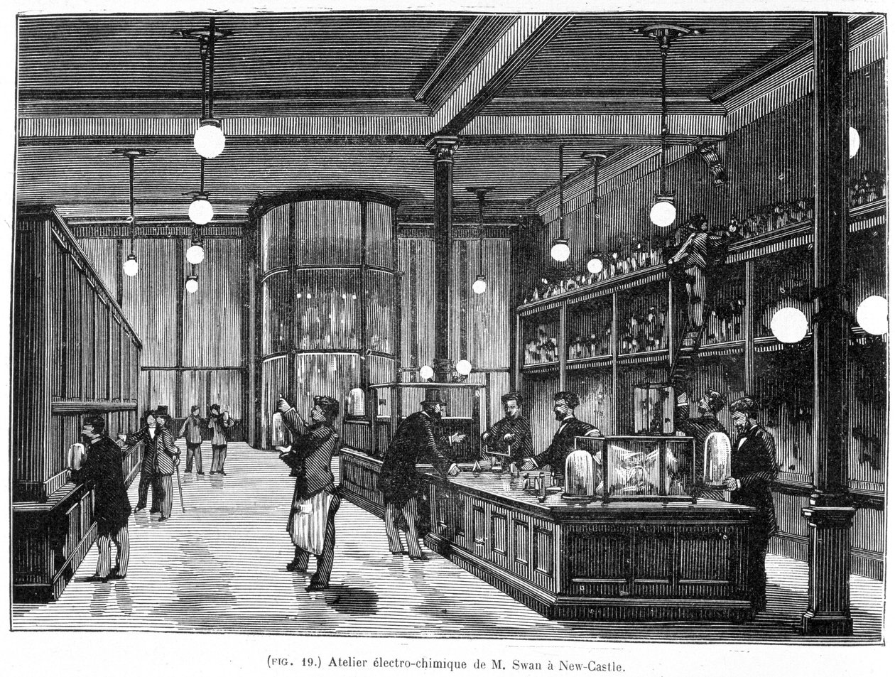 Warsztat elektryczny pana Swana w Newcastle-Upon-Tyne” autorstwa Frederick (attr. to) Barnard