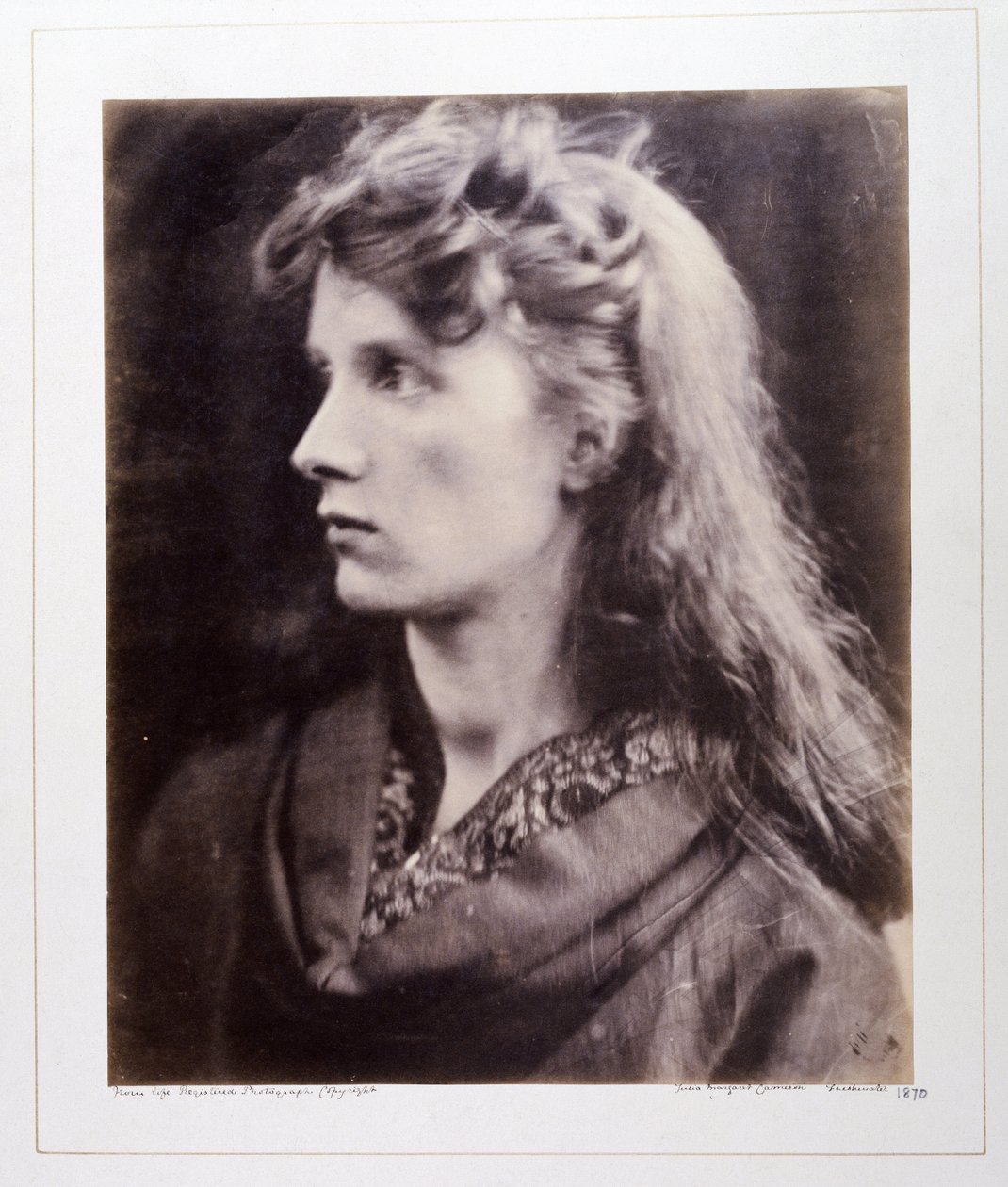 Pani Keene jako Lady Clara Vere de Vere z wiersza Alfreda Lorda Tennysona autorstwa John Pardon