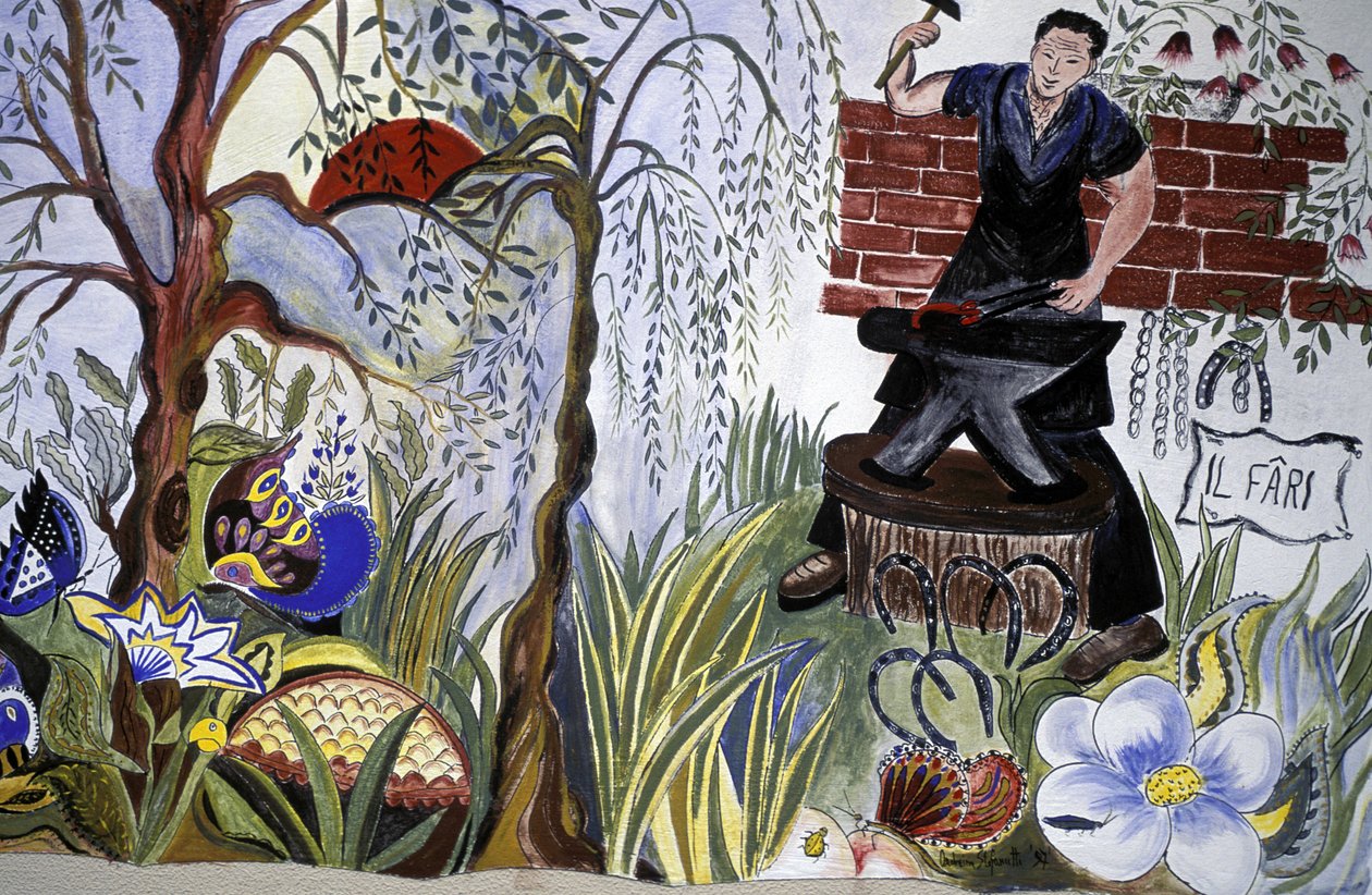 Murale, Bordano, Friuli Venezia-Giulia, Włochy autorstwa Henry Charles Fehr
