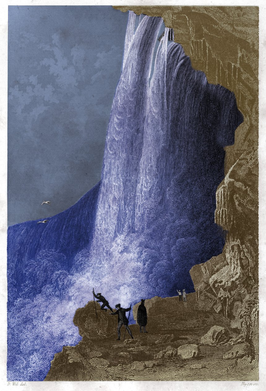 Wodospad Niagara, USA. ok. 1860 (Grawerowanie) autorstwa . .