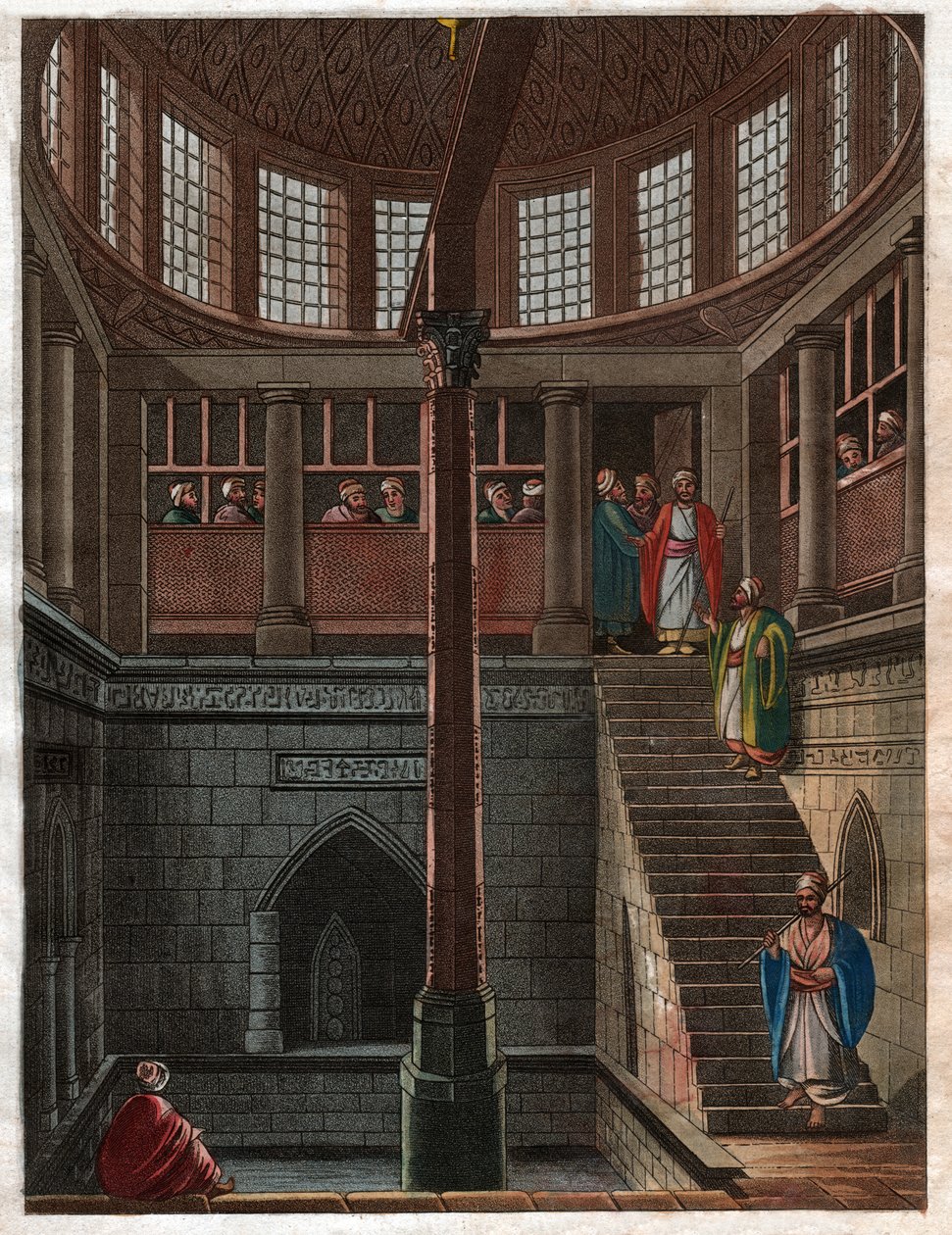 Nilometr kairski. ok. 1811 (grawerowanie) autorstwa . .