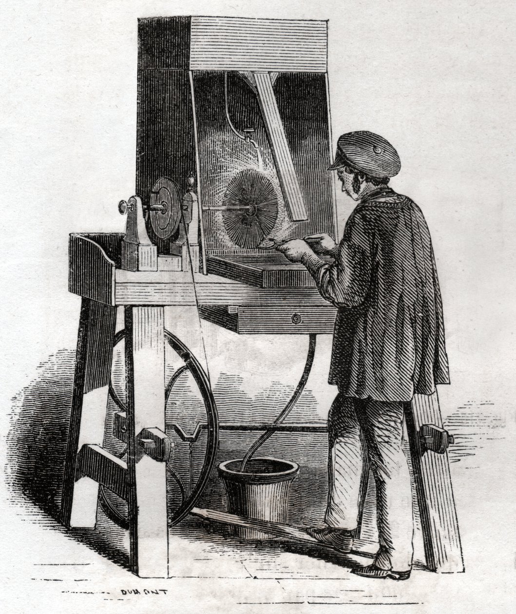 Pracownik w sklepie złotniczym. Pracownik złotnictwa. autorstwa Frederick (attr. to) Barnard
