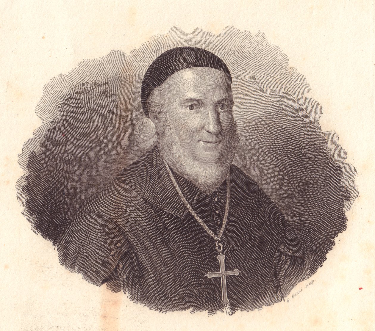 Portret biskupa włoskiego Adeodato Turchi (1724-1803), miedzioryt G Guzziego z obrazu Francesco Viciry autorstwa William Walcutt
