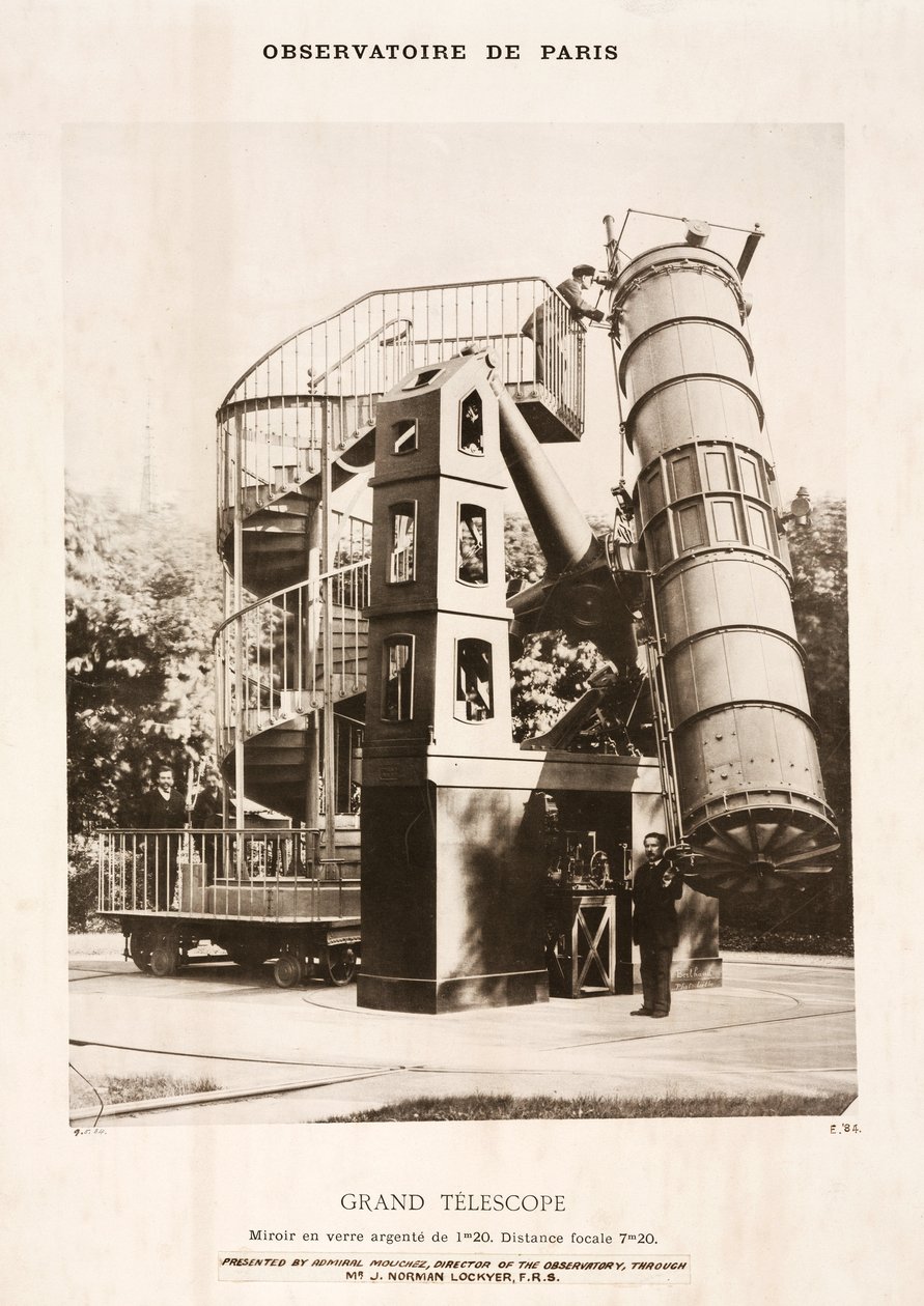 Teleskop zwierciadlany, Obserwatorium Paryskie autorstwa Frederick (attr. to) Barnard