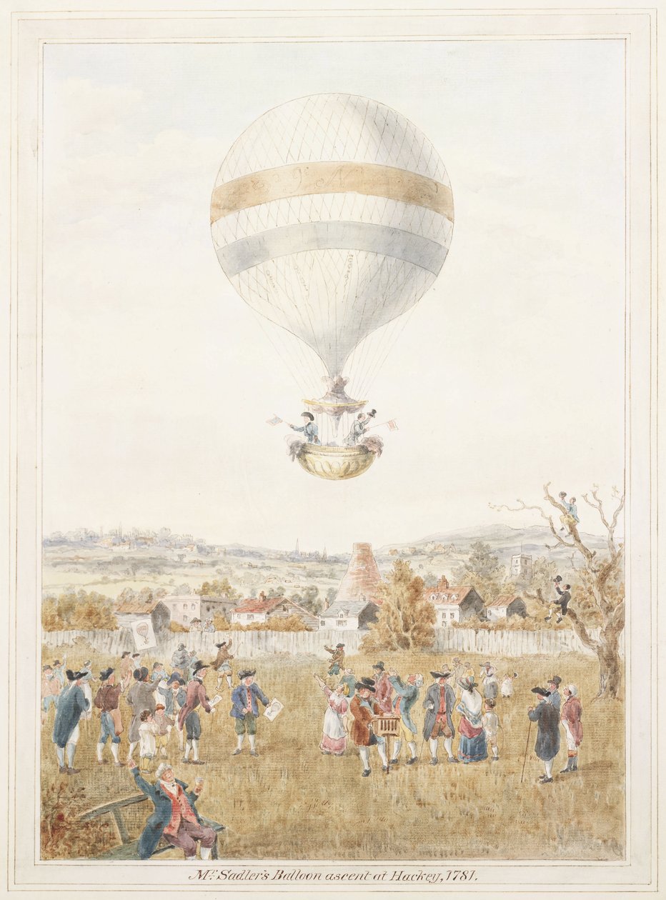 Balon Sadlera wzlot z Hackney autorstwa Frederick (attr. to) Barnard