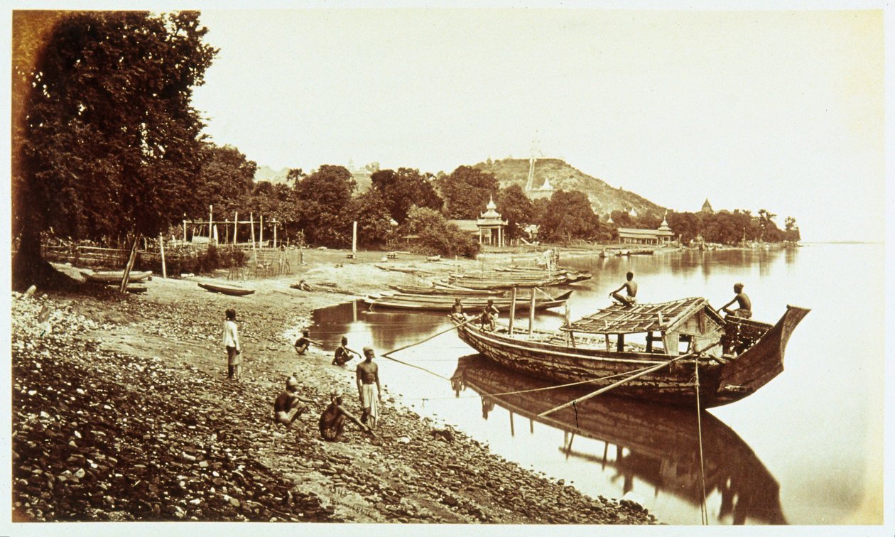 Sagain znad rzeki, ok. 1876 autorstwa John Pardon