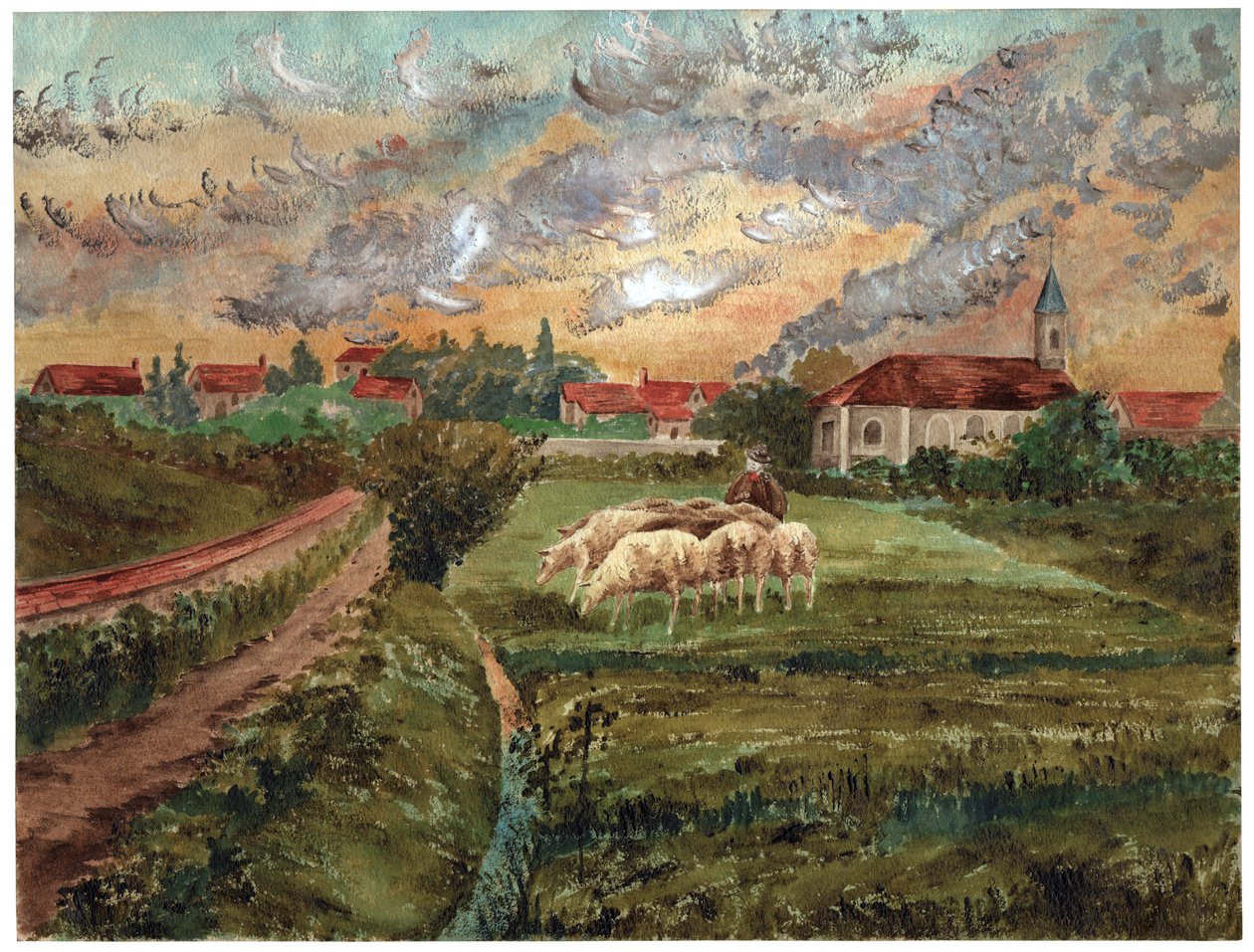 Stado owiec, ok. 1910 autorstwa . .