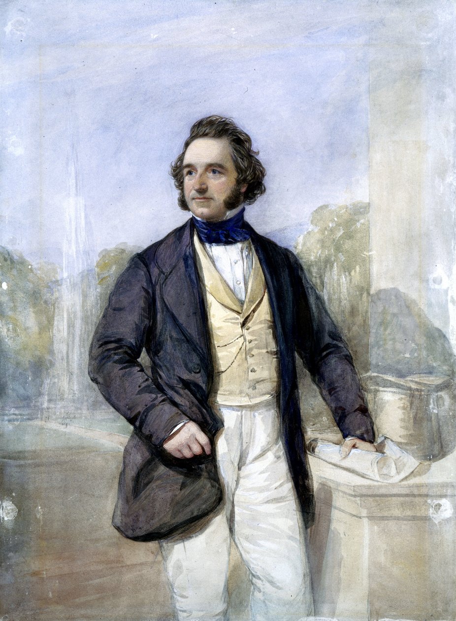 Sir Joseph Paxton, angielski architekt i projektant Crystal Palace, ok. 1851 autorstwa Ferdinand Georg Waldmuller