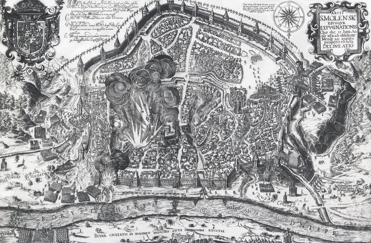 miasto Smoleńsk podczas polskiego oblężenia 1611, Rosja autorstwa Georg Carl Heinrich Dollmann