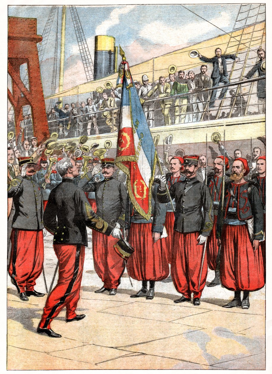 Trzeci Pułk Zouaves w Marsylii autorstwa . .