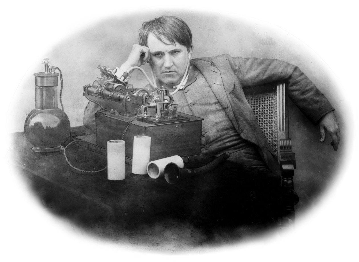 Thomas Edison, amerykański wynalazca autorstwa Frederick (attr. to) Barnard