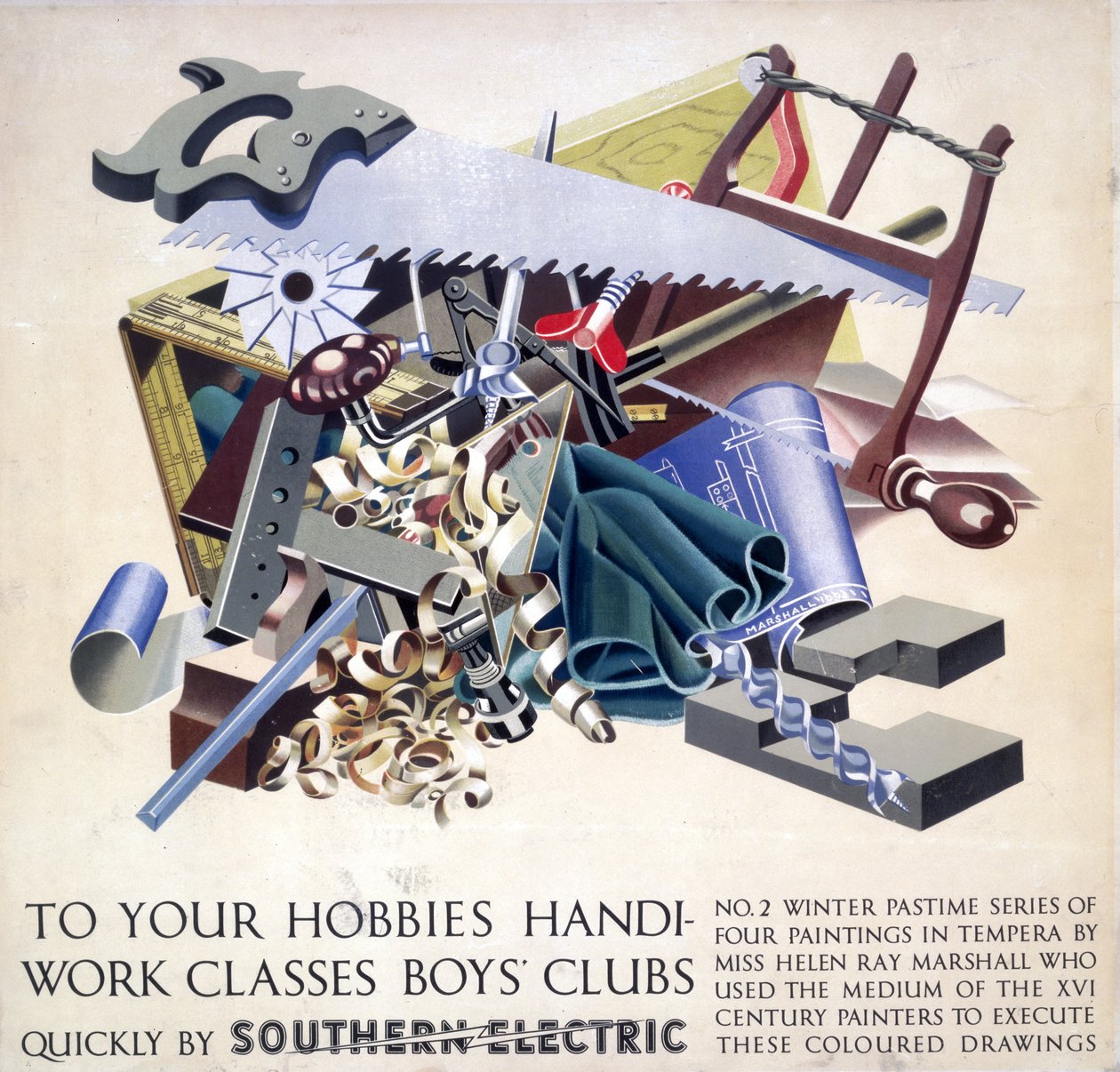 „Do swoich hobby, zajęcia rękodzieła, kluby dla chłopców”, plakat SR autorstwa Ferdinand Georg Waldmuller