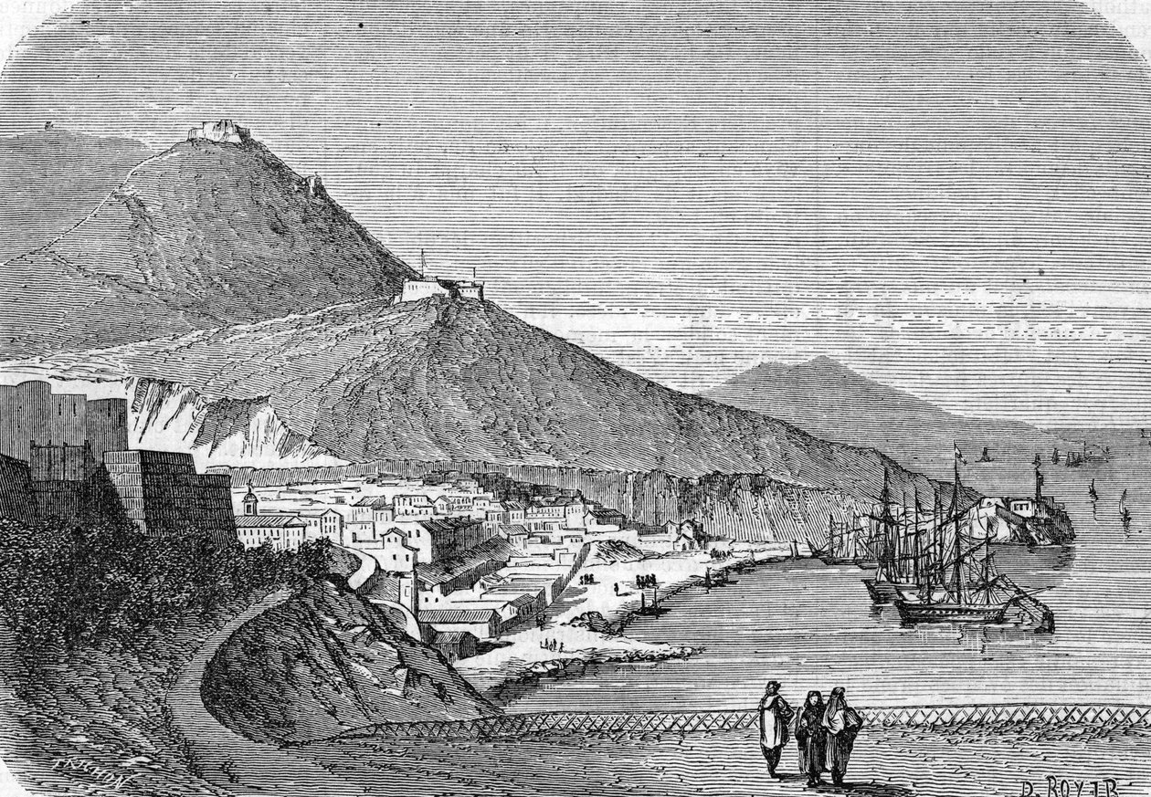 Widok na port Oran, Algieria autorstwa . .