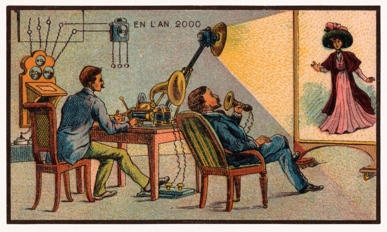 Wideokonferencja, ok. 1910 autorstwa . .
