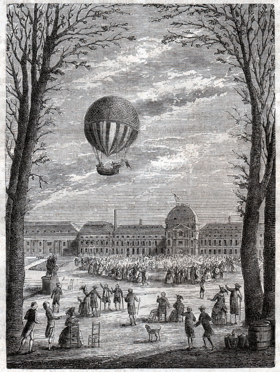 Napełnij balon. Lot balonem. autorstwa Frederick (attr. to) Barnard