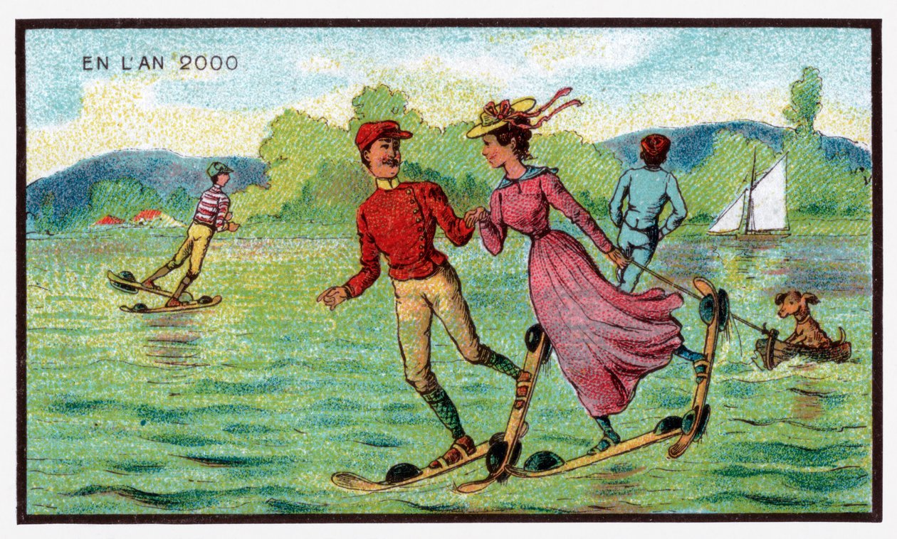 Łyżwy wodne, ok. 1910 autorstwa . .