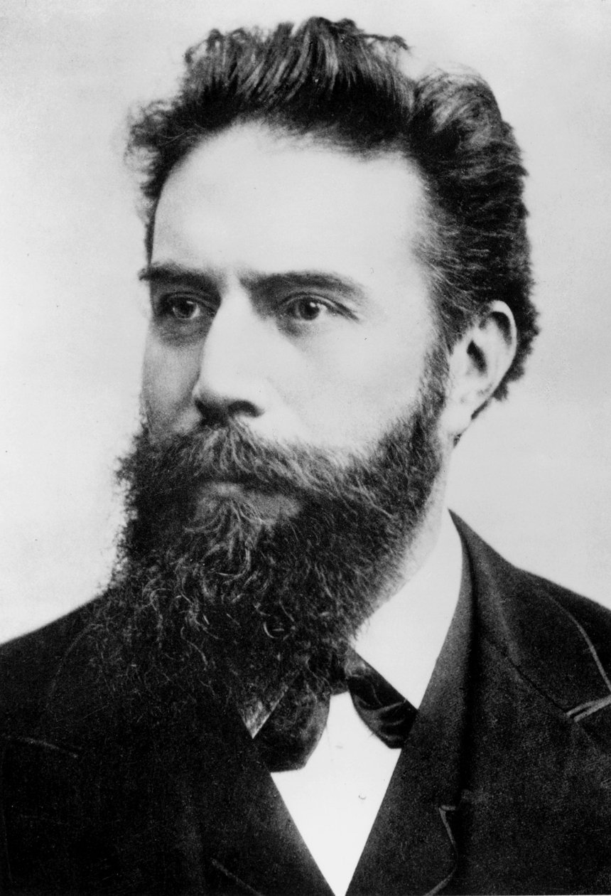 Wilhelm Conrad Roentgen, niemiecki fizyk, ok. 1890 autorstwa Ferdinand Georg Waldmuller