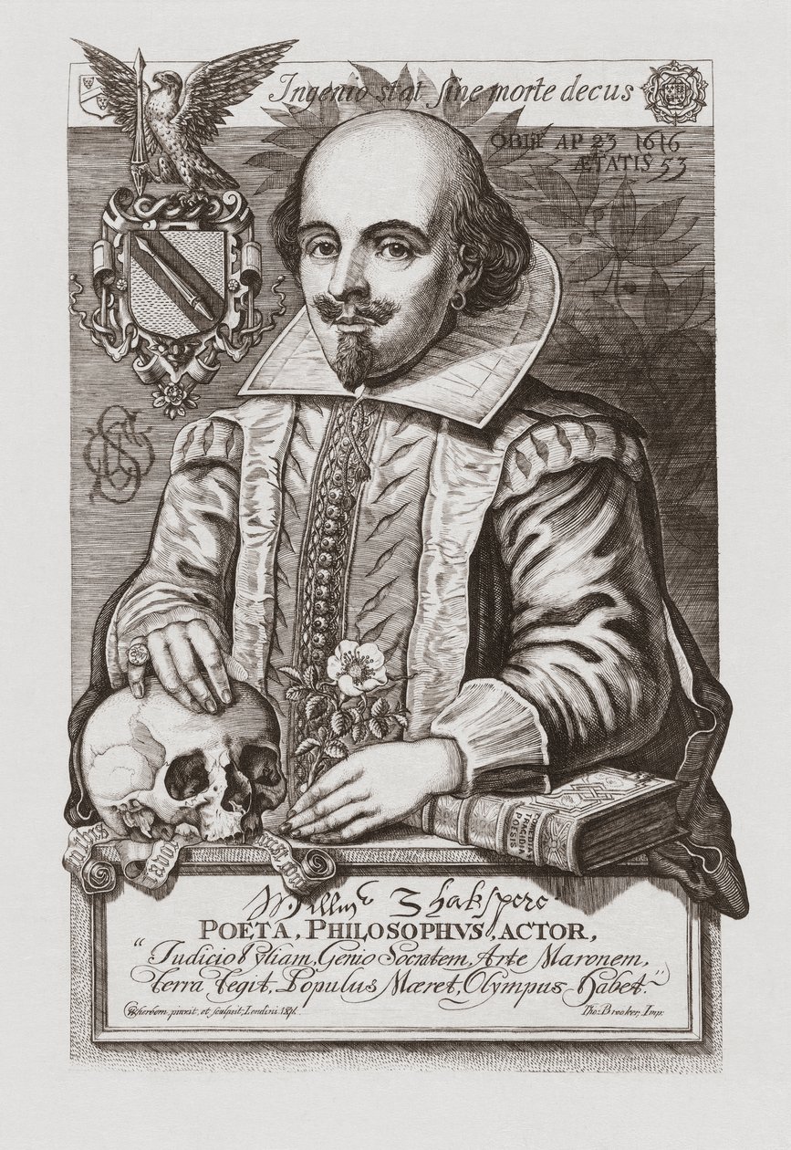 William Szekspir. Portret. autorstwa . .