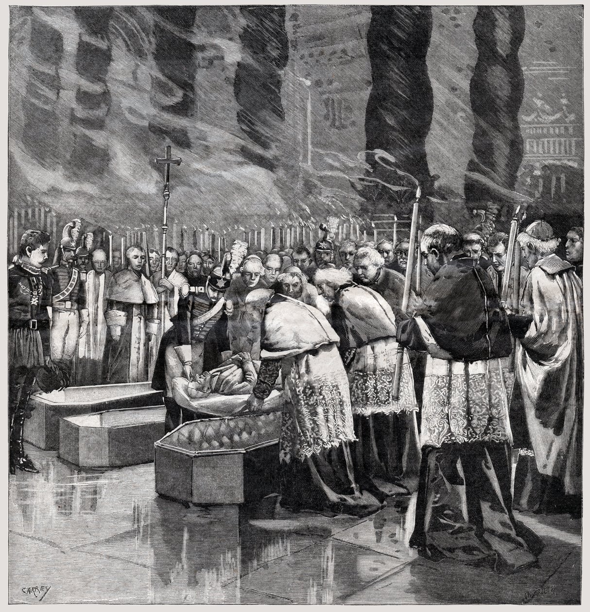 śmierć papieża Leona XIII autorstwa . .