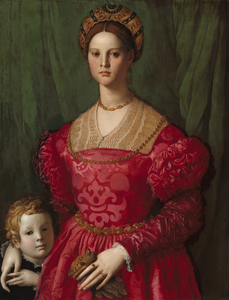 Młoda kobieta i jej mały chłopiec autorstwa Bronzino