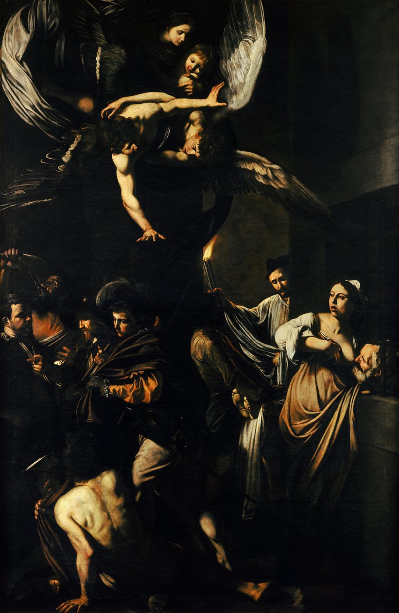 Siedem uczynków miłosierdzia autorstwa Michelangelo Merisi da  Caravaggio