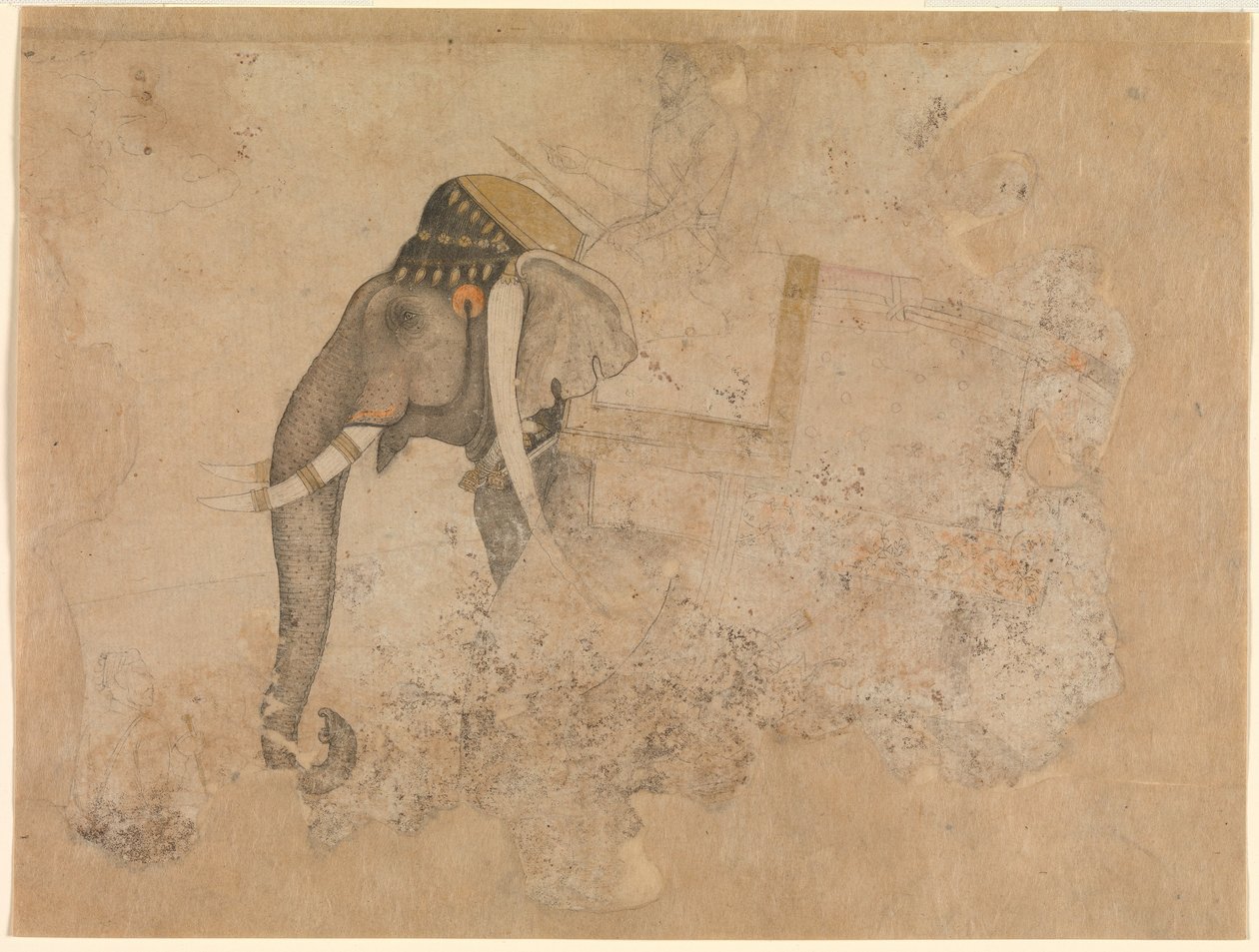 Haszim. Słoń i jeździec. ok. 1640 Metropolitan Museum of Art, Nowy Jork autorstwa Hashim