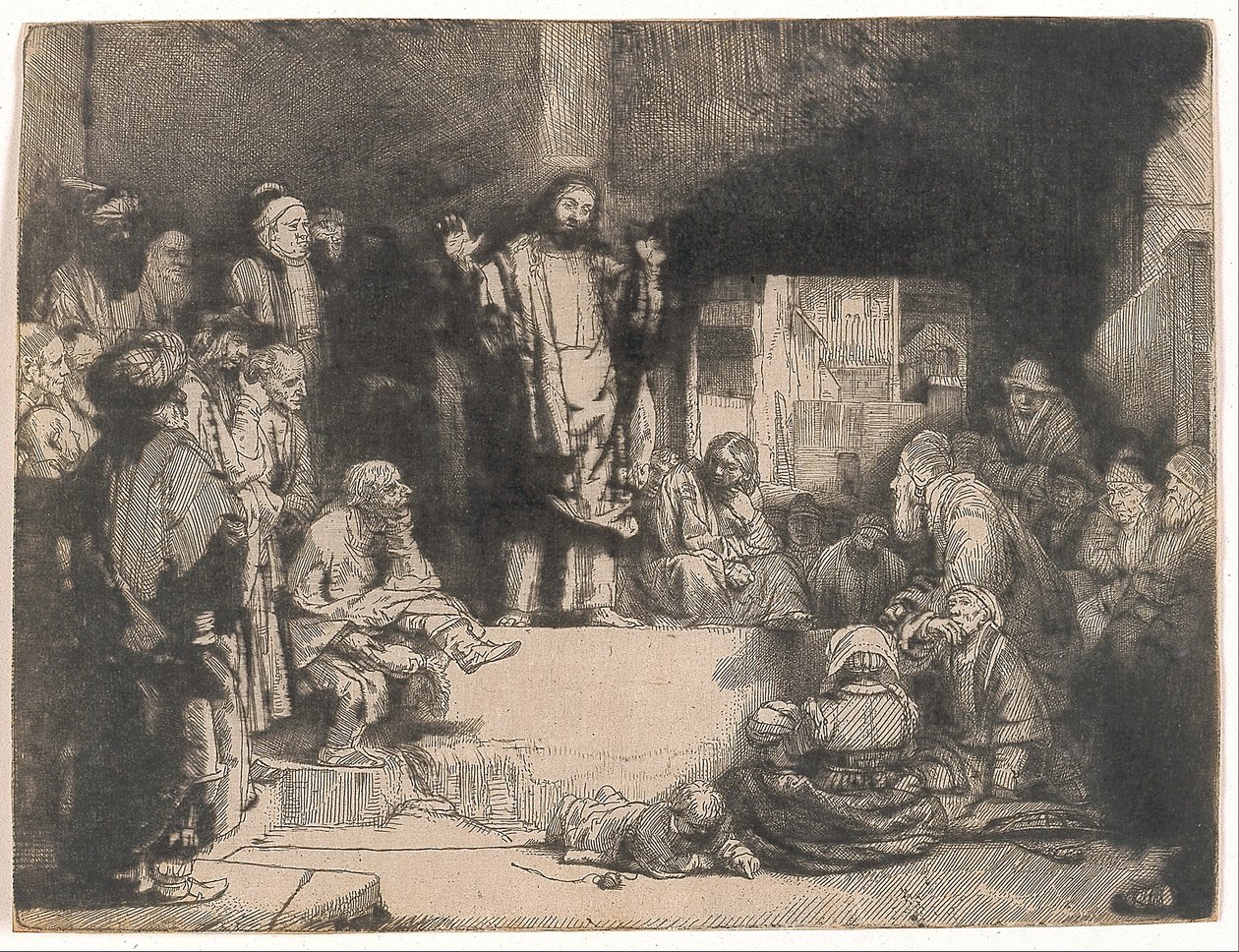 Głoszenie Chrystusa (La Petite Tombe) autorstwa Rembrandt van Rijn