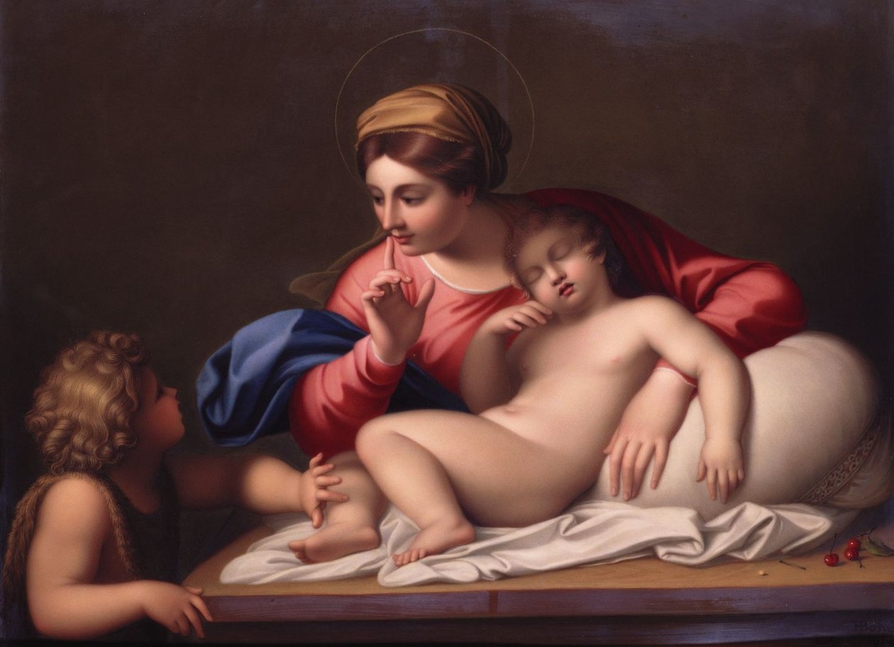 Madonna ze śpiącym dzieckiem i św. Janem Chrzcicielem autorstwa Annibale Carracci
